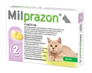 KRKA MILPRAZON ONTWORMINGSTABLETTEN KAT